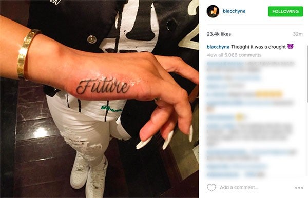 Did Blac Chyna Just Get a Tattoo in Honor of Future  E Online