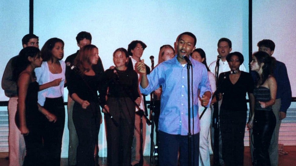 Exclusive John Legend Throws It Back To His Competitive College Days In Sing It On Premiere Entertainment Tonight
