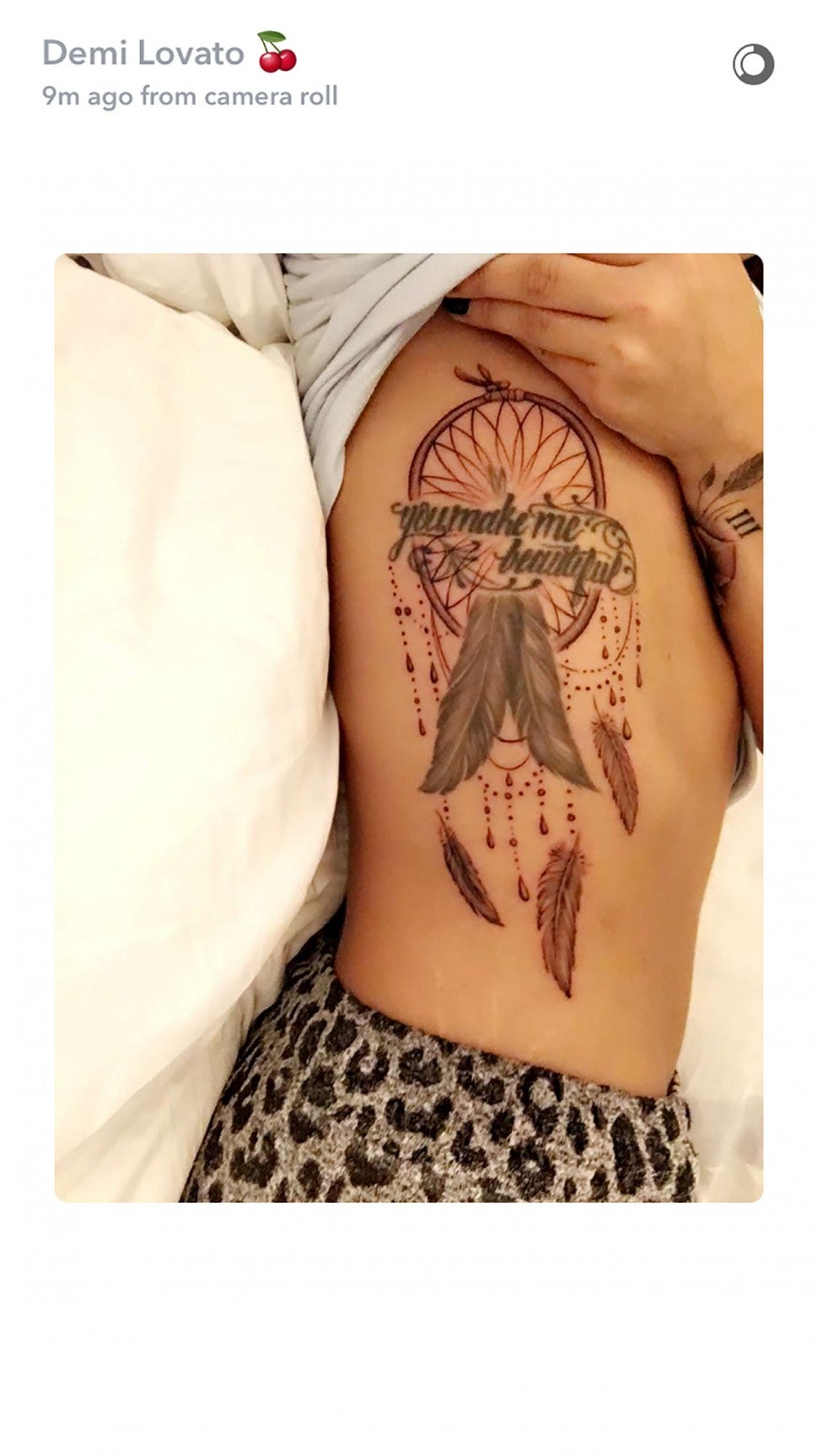 Demi Lovato Gets Giant Tattoo Touch Ups Why Is The Feeling Of Getting Tattooed So Addicting Entertainment Tonight Demi Lovato Gets Giant Tattoo Touch Ups Why Is The Feeling Of Getting Tattooed So Addicting Entertainment Tonight
