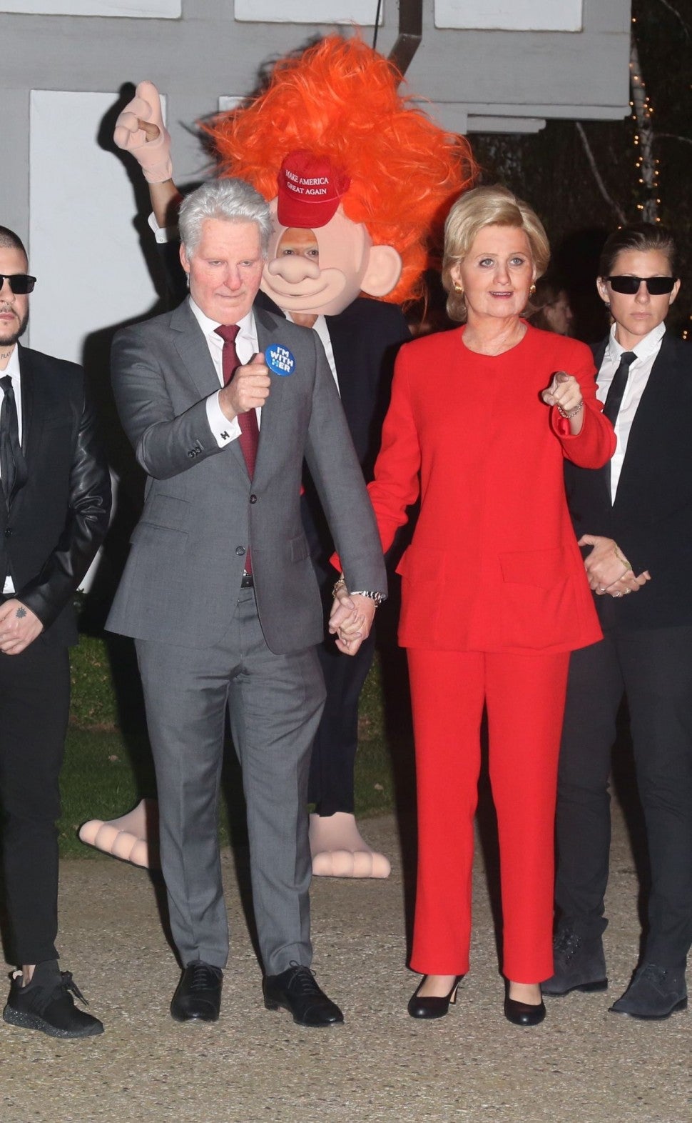 Katy Perry Goes Incognito as Hillary Clinton While Beau