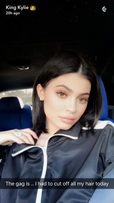 Kylie Jenner Shows Off New Bob on Snapchat: 'The Gag Is I Had to Cut Off  All My Hair Today' | Entertainment Tonight