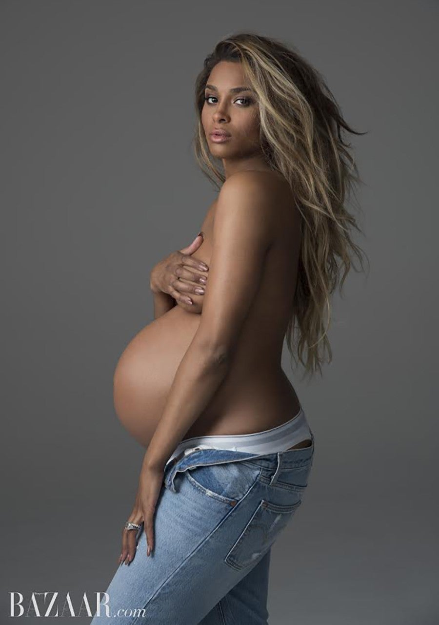 Www Bazaar Real Wife Xxx Com - Pregnant Ciara Poses Nude for 'Harper's Bazaar:' See the ...
