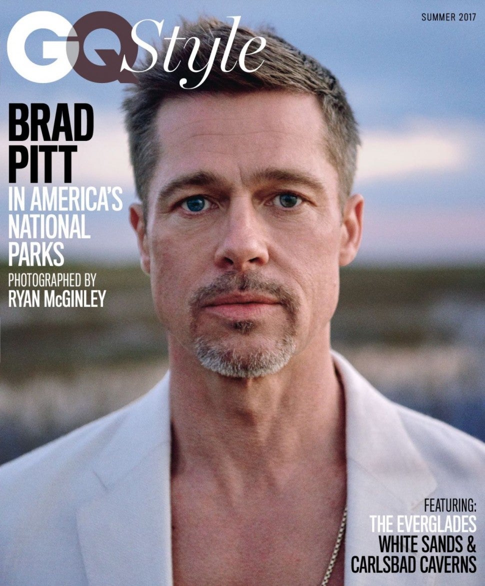 Brad Pitt's Piercing Blue Eyes Are Front and Center on 'GQ ...