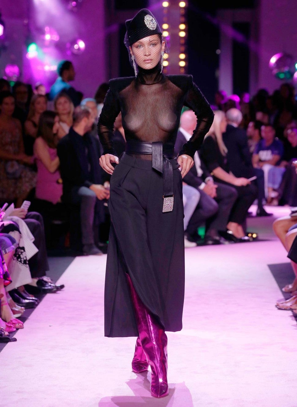 omgivet misundelse Betaling Bella Hadid Rocks a Totally See-Through Black Top at Paris Haute Couture  Fashion Week | Entertainment Tonight