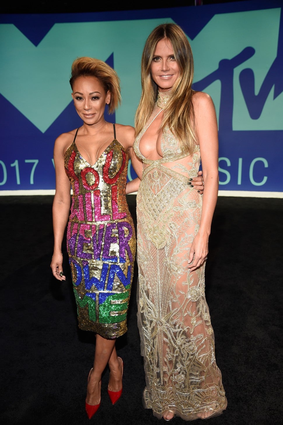 Mel B and Heidi Klum at the VMAs