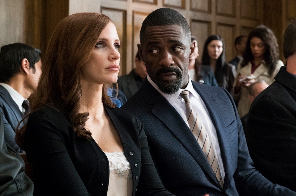 Jessica Chastain, Idris Elba in 'Molly's Game'