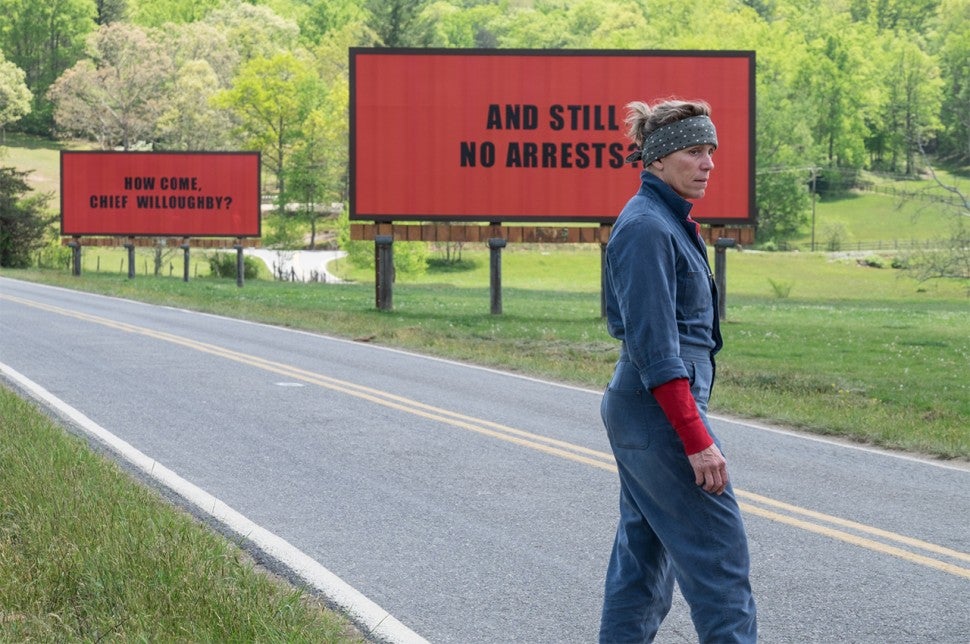 Frances McDormand in 'Three Billboards Outside Ebbing, Missouri'