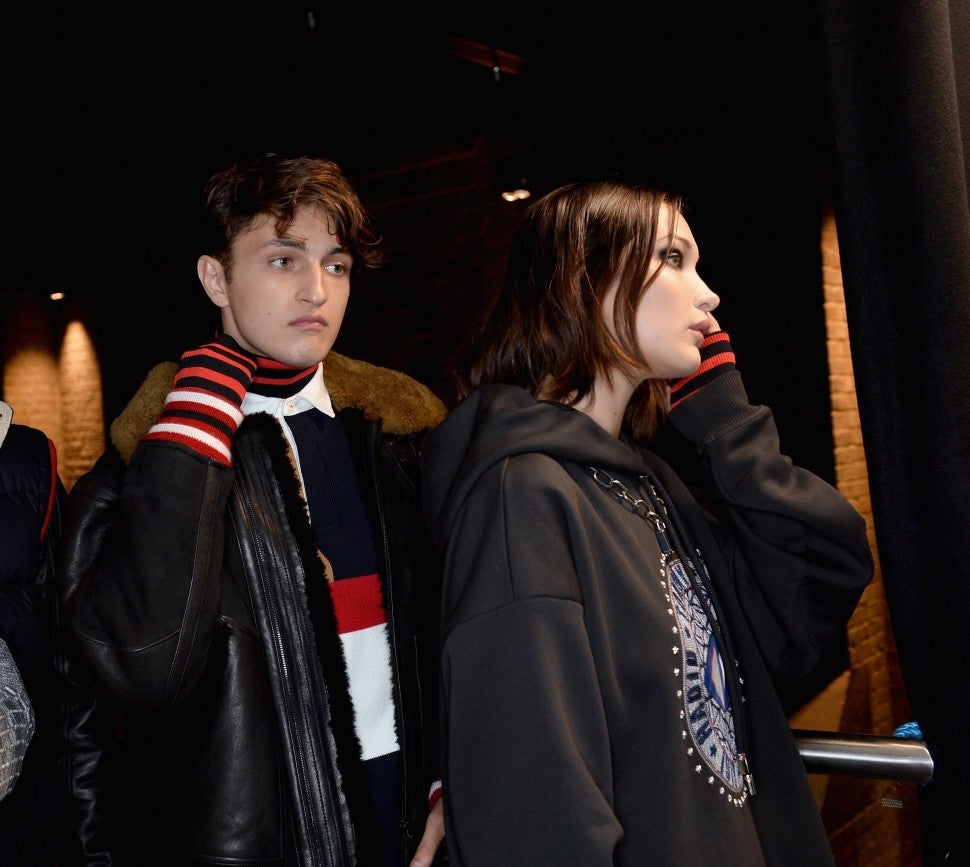 Anwar and Bella Hadid at Tommy Hilfiger Show in London