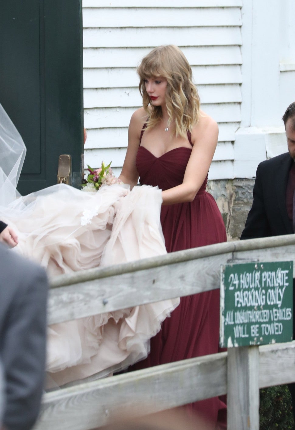 Taylor Swift as a bridesmaid for Abigail Anderson's wedding