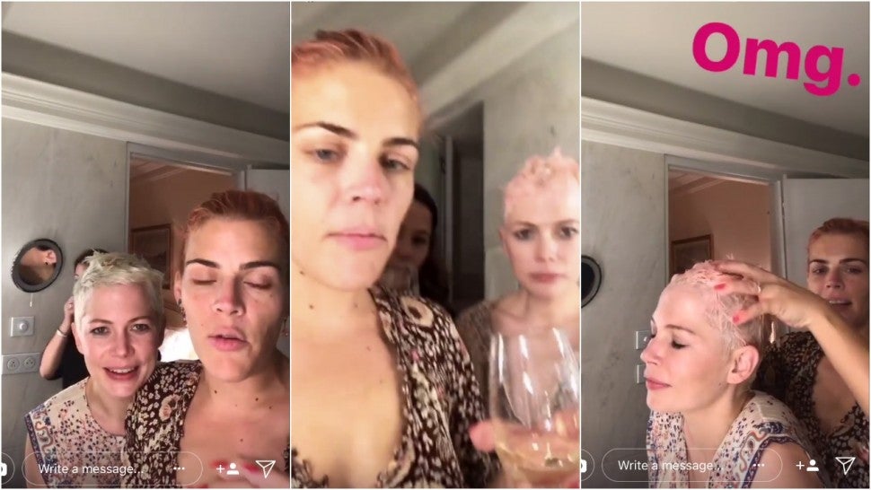 Busy Phillips Michelle Williams snapchat