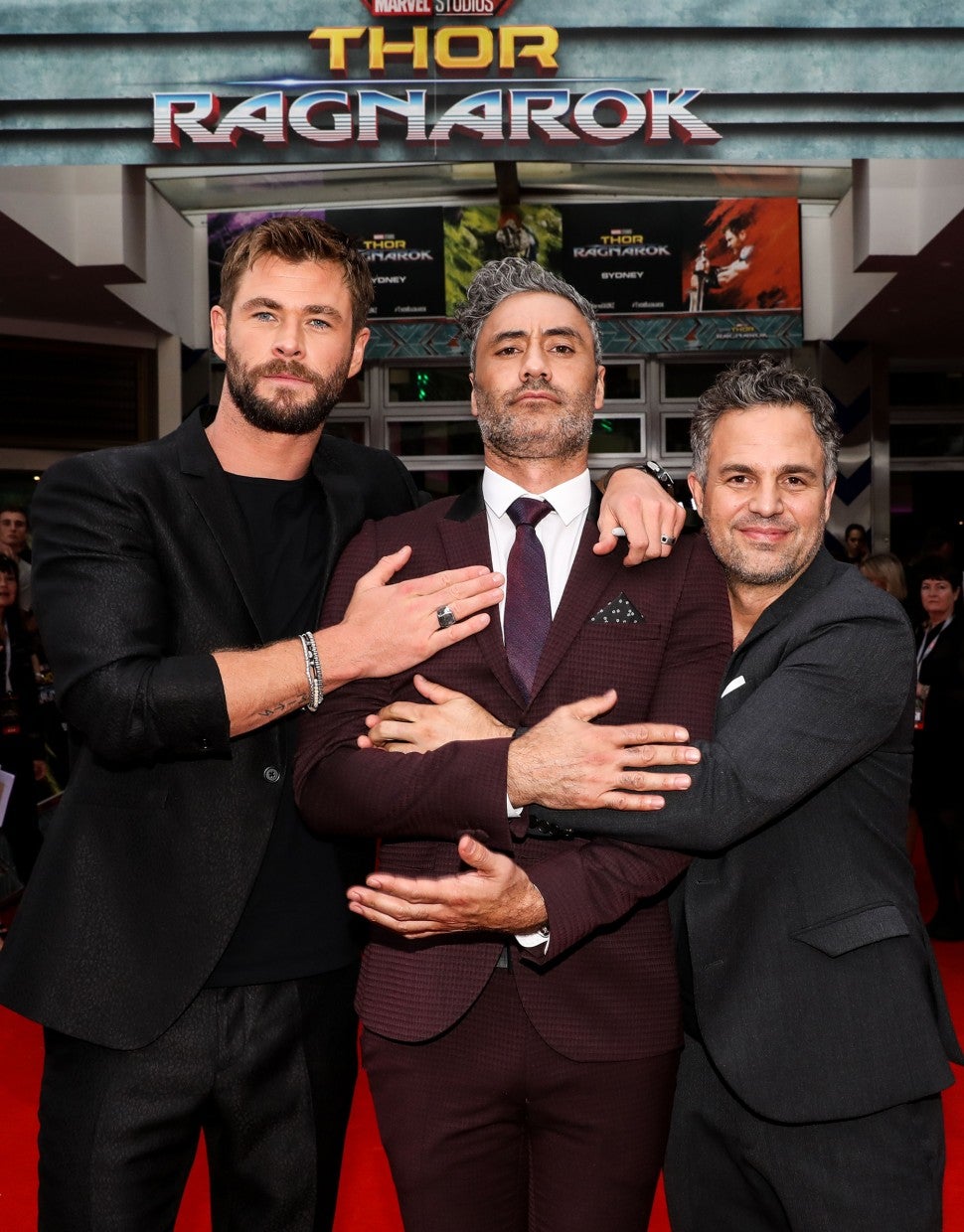 Chris Hemsworth, Taika Waititi, Mark Ruffalo at 'Thor: Ragnarok' Premiere