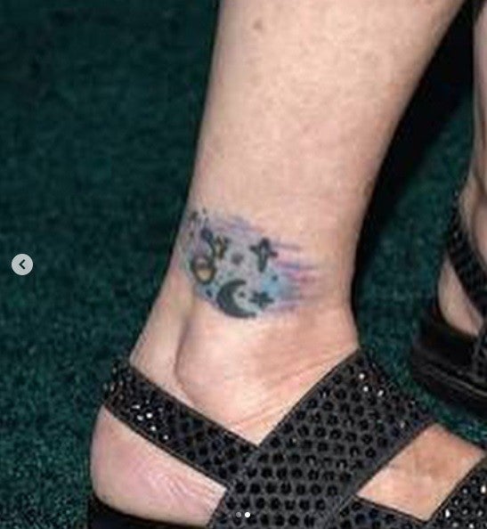 Carrie Fisher ankle tatttoo from Instagram