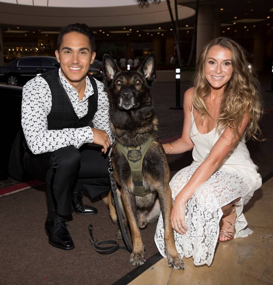 Carlos and Alexa PenaVega at dog awards