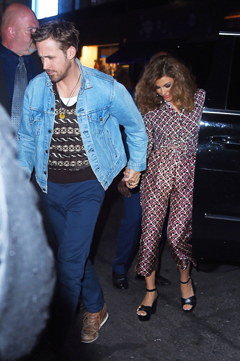 Ryan Gosling and Eva Mendes attend the SNL after-party 9/30/17