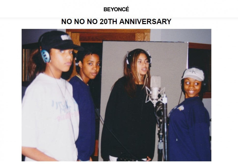 Destiny's Child in the recording studio for No No No