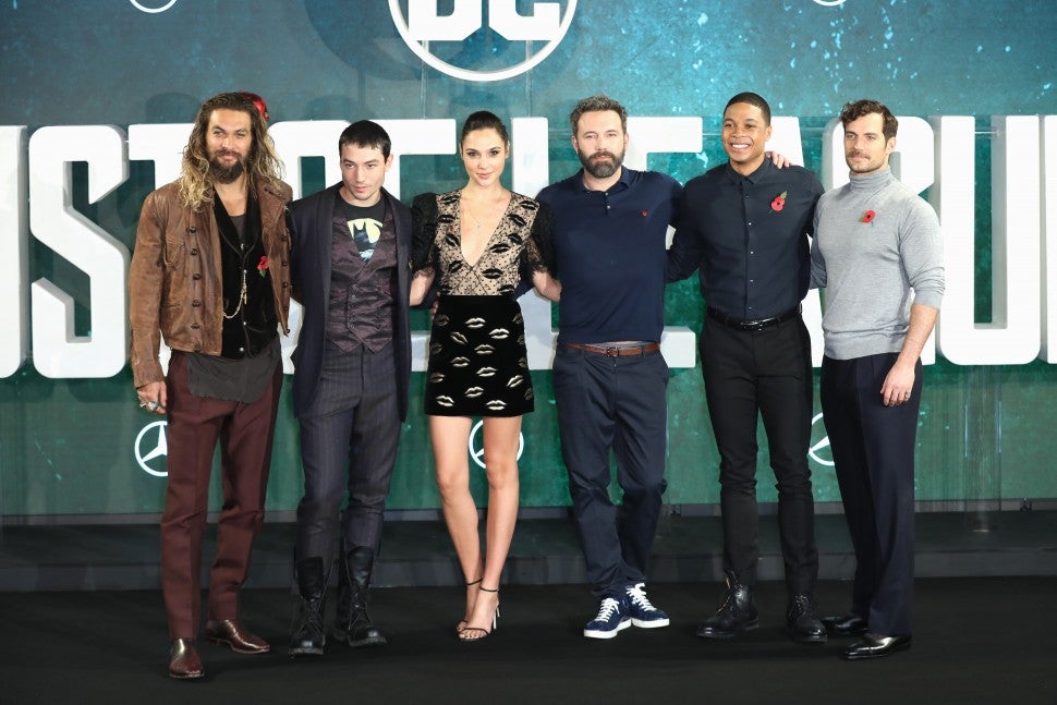 Justice League cast at photocall in London