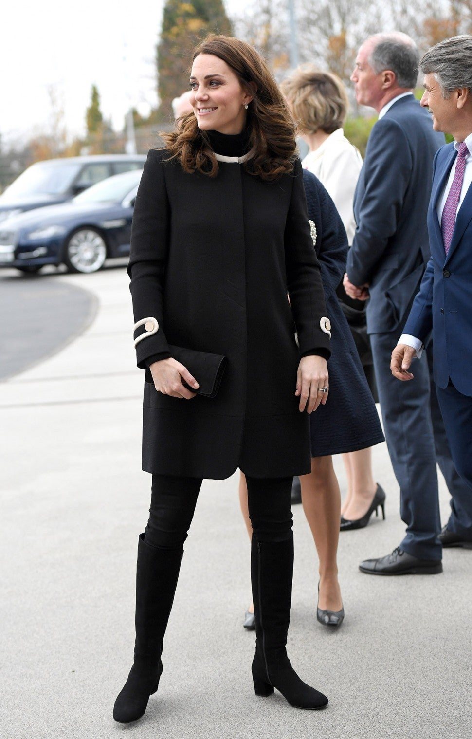 Kate Middleton wears maternity peacoat