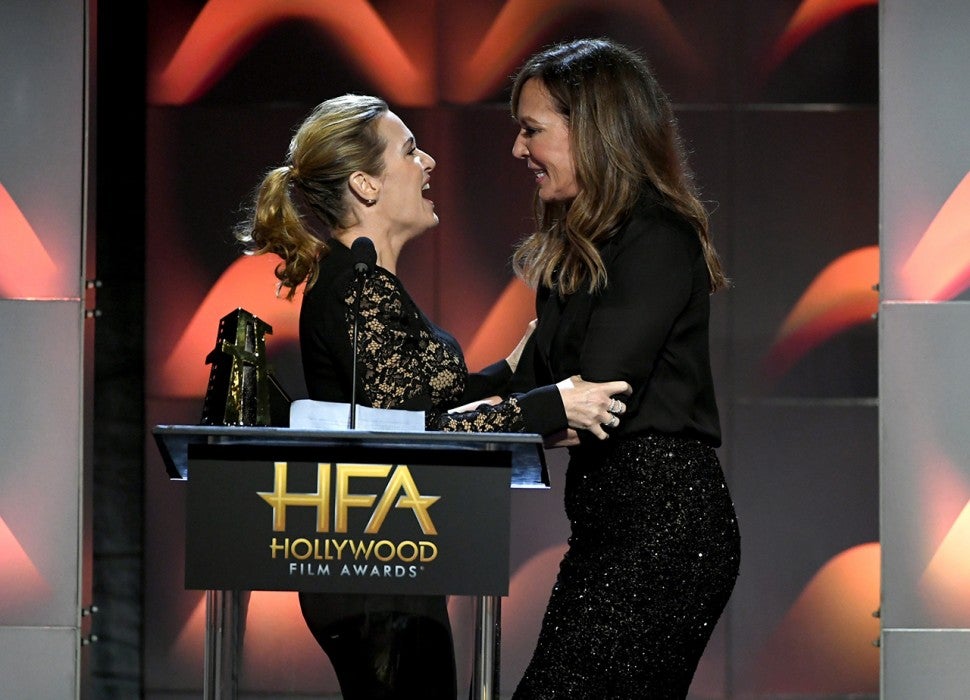 Kate Winslet and Allison Janney at the Hollywood Film Awards