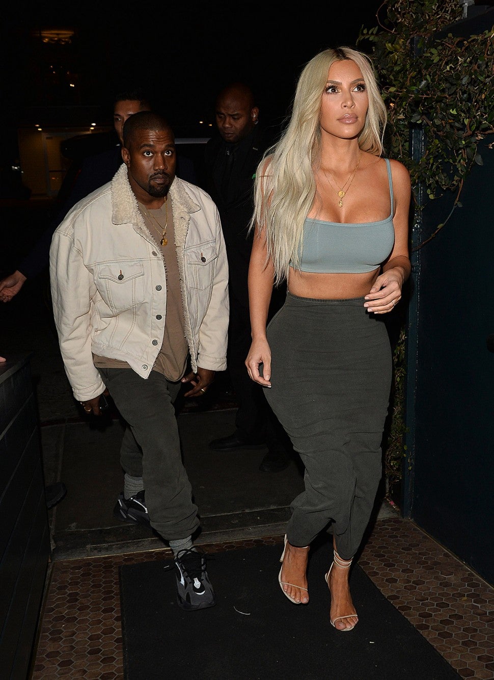 Kim Kardashian and Kanye West attend Kendall's birthday