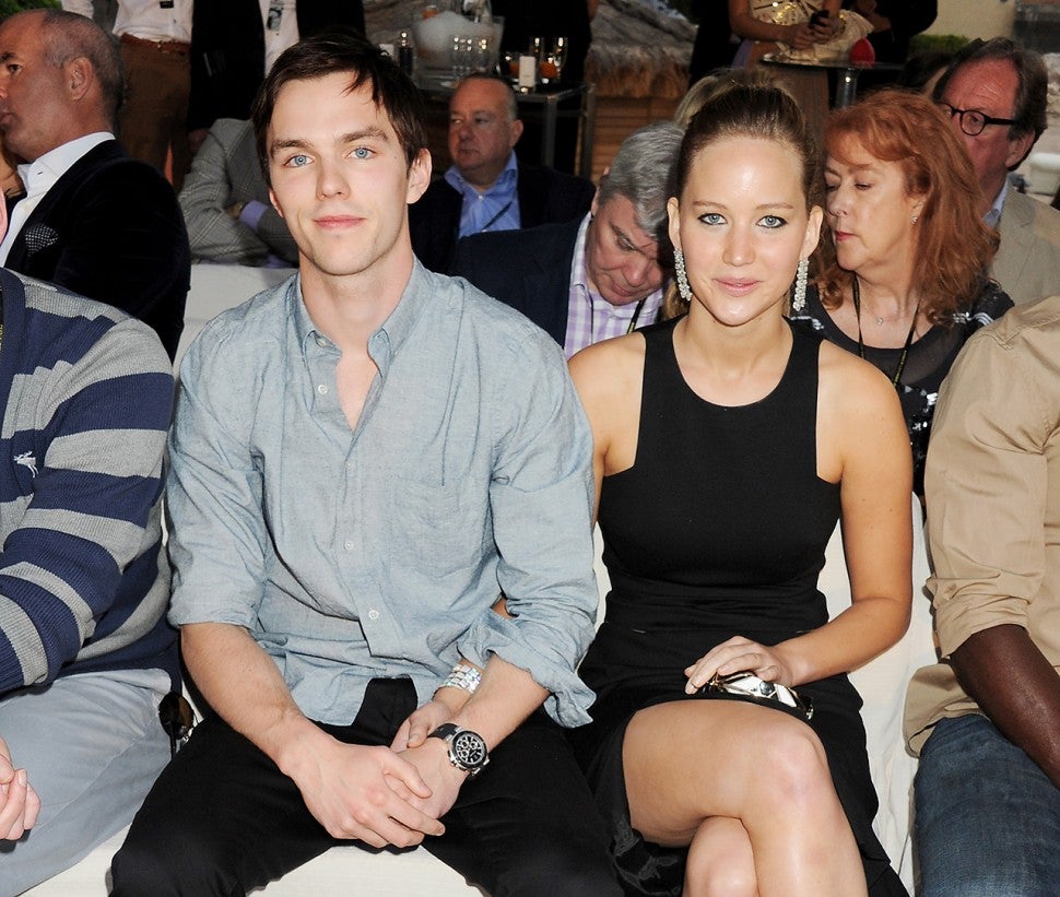 Jennifer Lawrence and Nicholas Hoult in 2012
