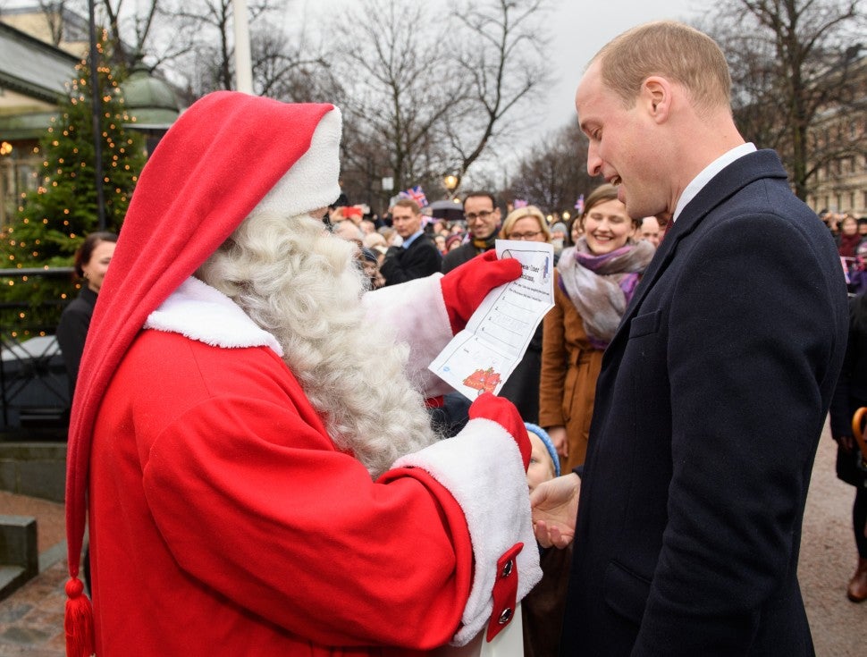 Prince William and Santa in Finland