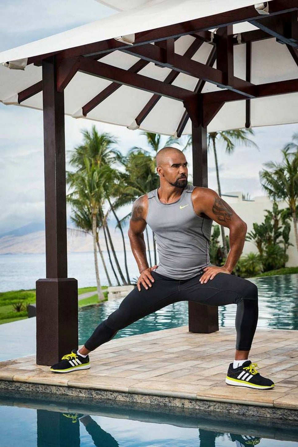 Shemar Moore poses for a photospread in Watch! magazine