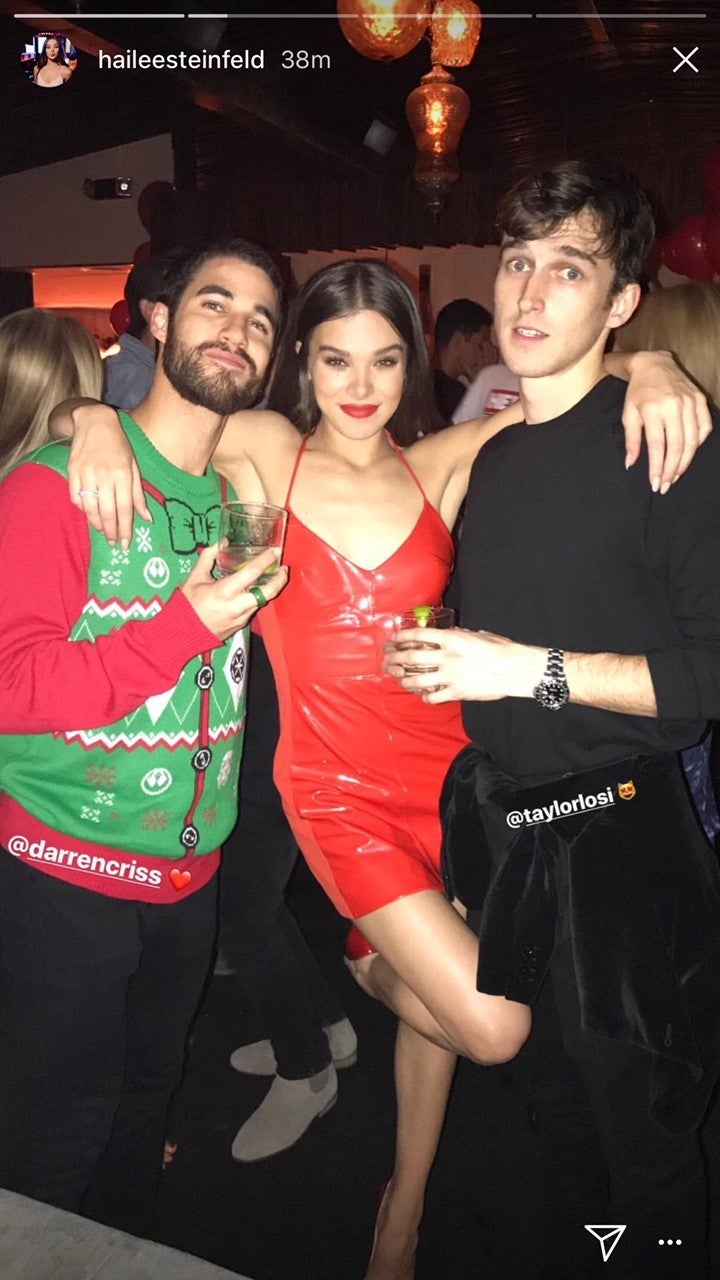 Darren Criss and Hailee Steinfeld at 21st bday