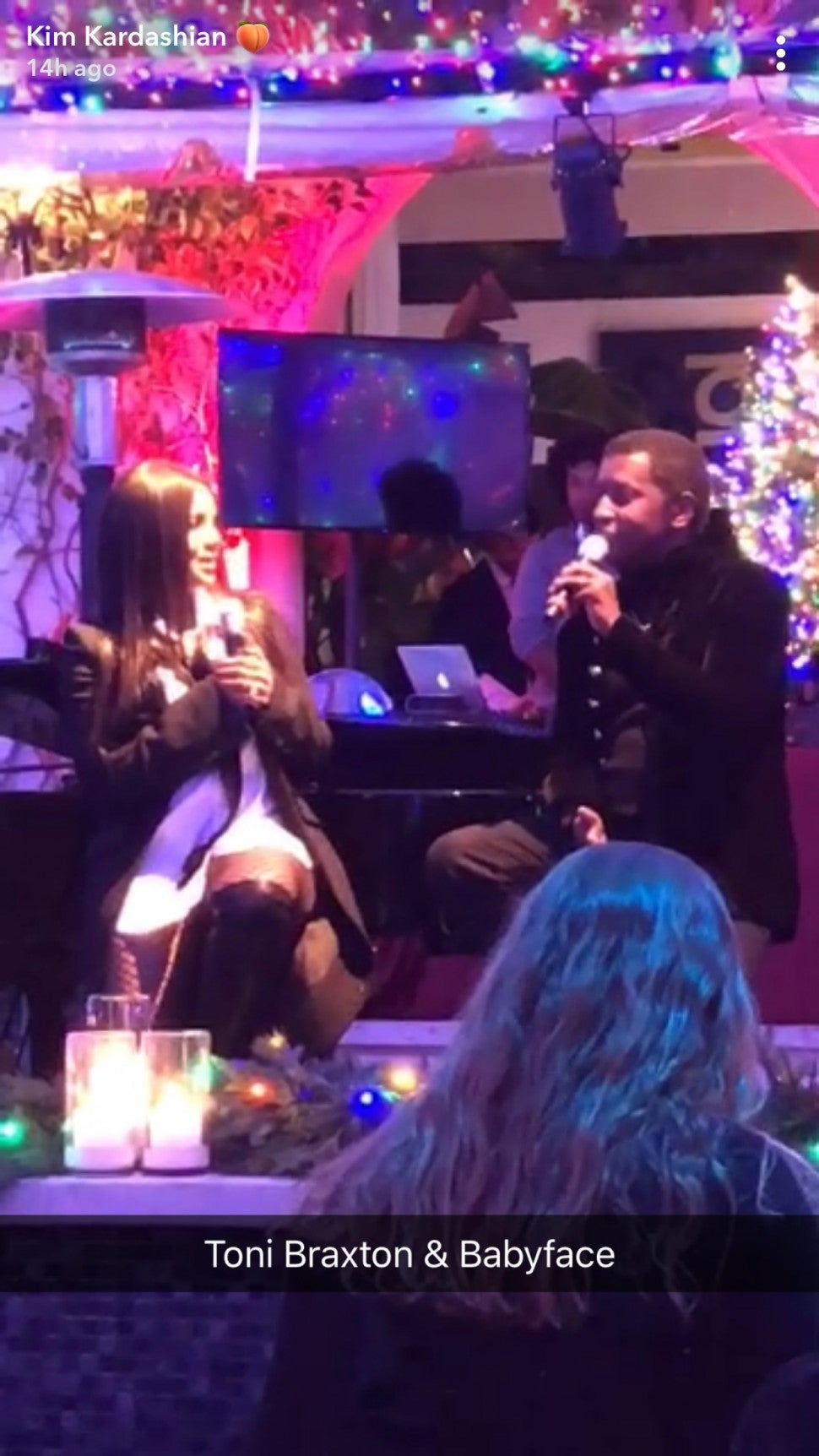 Toni Braxton and Babyface at Kardashian xmas party