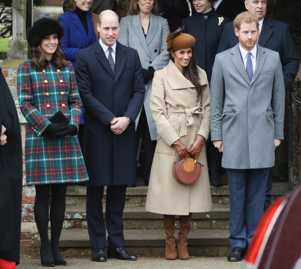 Kate Middleton, Prince William, Meghan Markle and Prince Harry on Christmas