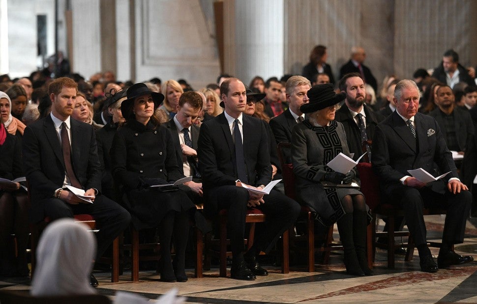 Royals at memorial service