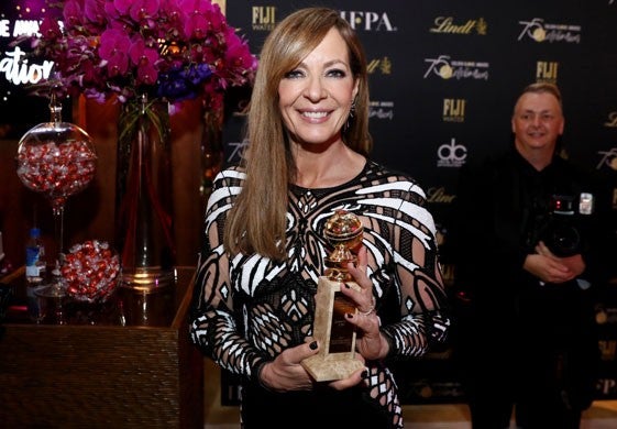 Allison Janney at HFPA party with lindt