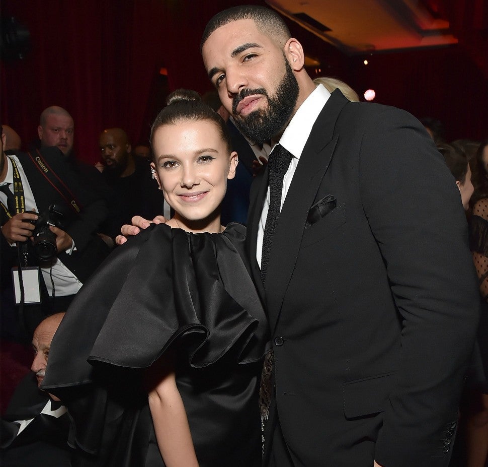 Drake, Millie Bobby Brown at Netflix Golden Globes Party