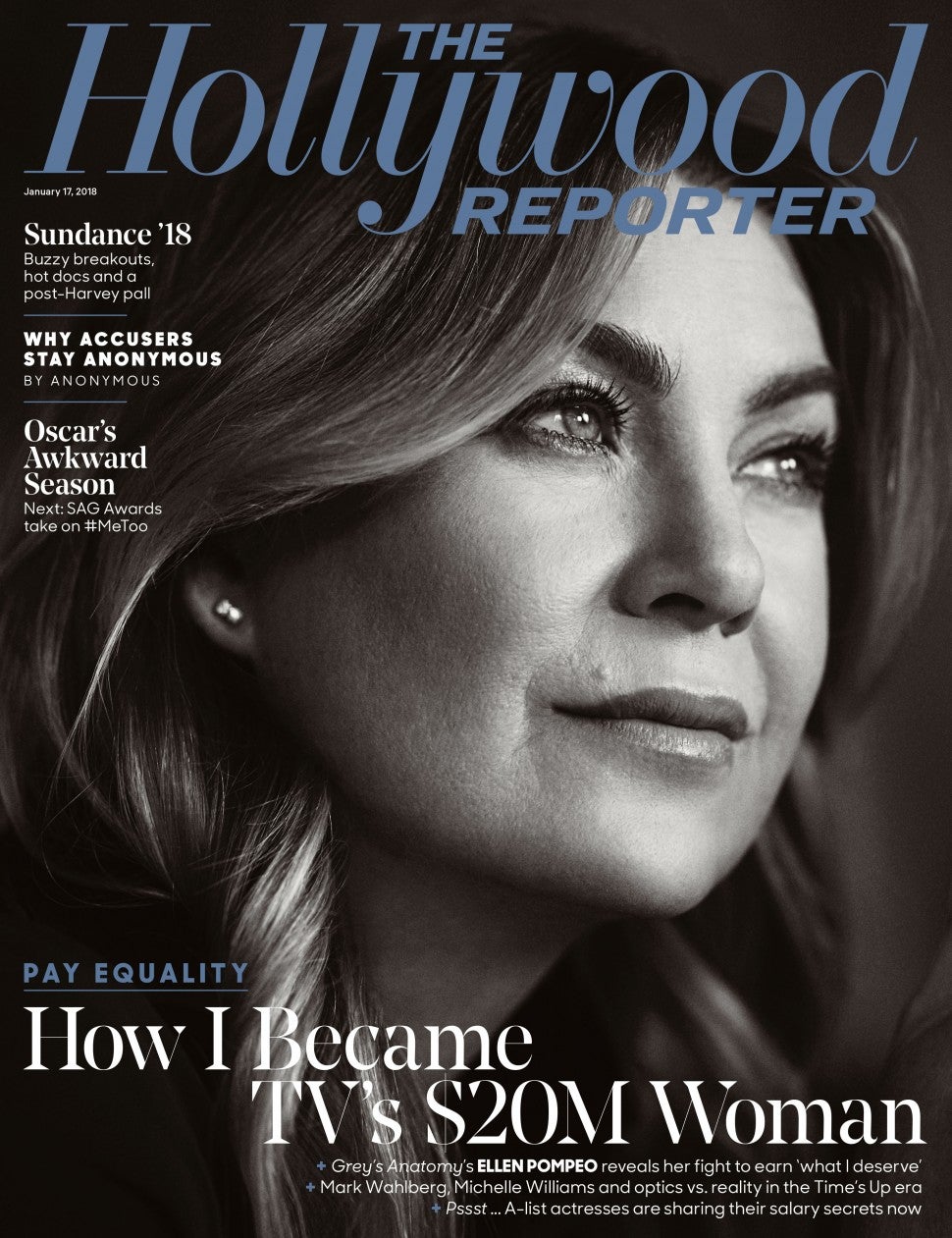 Ellen Pompeo on the cover of 'Hollywood Reporter'