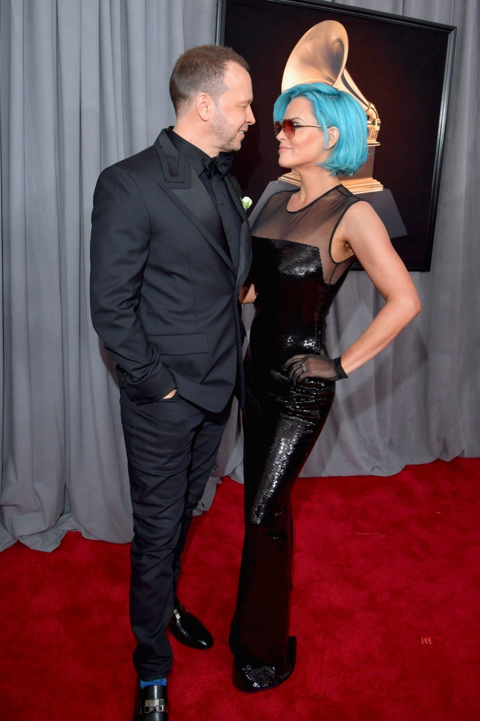 Donnie Wahlberg and Jenny McCarthy at 2018 GRAMMYs