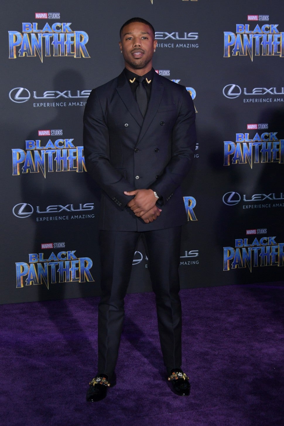 Michael B Jordan at Black Panther premiere