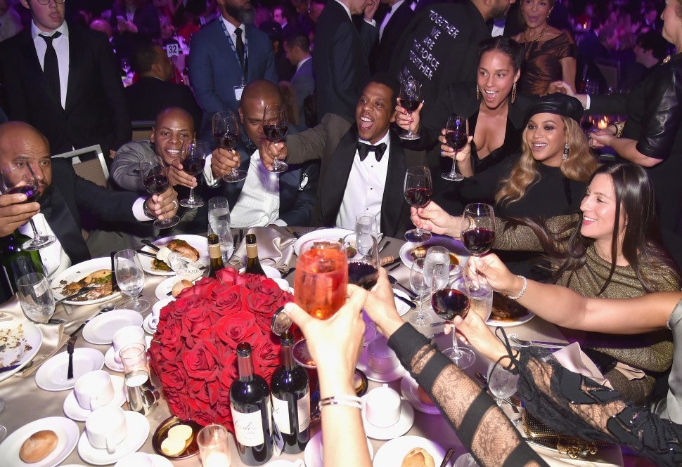 Jay Z and Beyonce CLive Davis Party