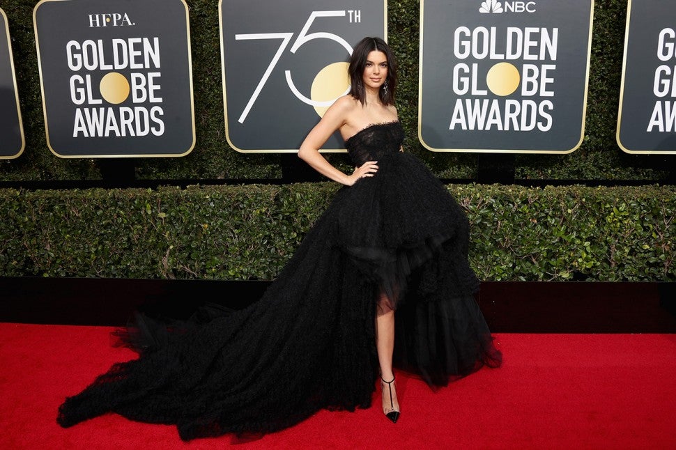 Kendall Jenner at the Golden Globes