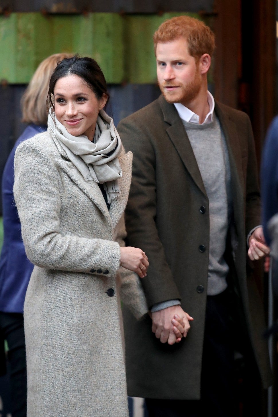 Meghan Markle and Prince Harry visit a radio station in London.