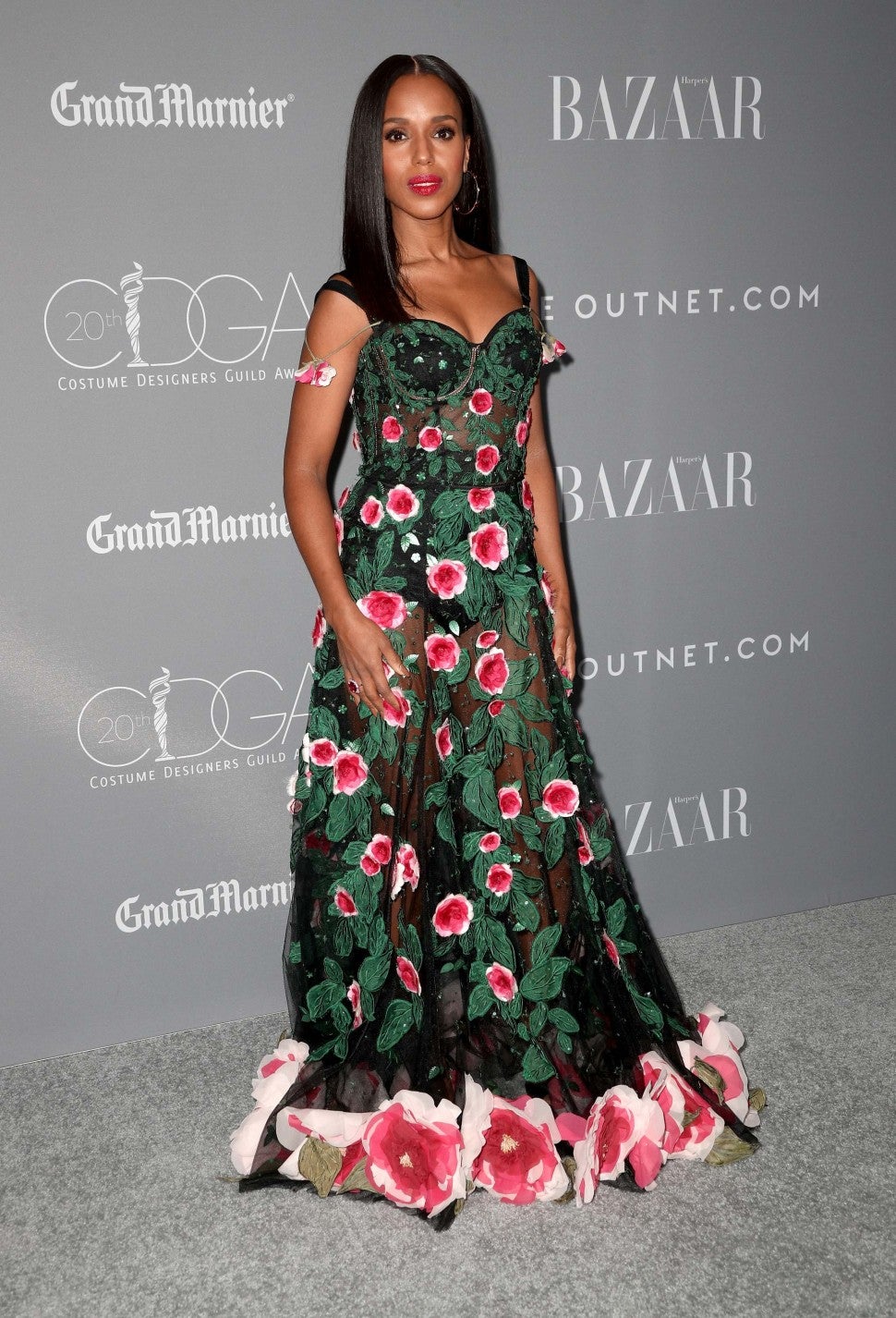 Kerry Washington on the red carpet at the Costume Designers Guild Awards on Feb. 20