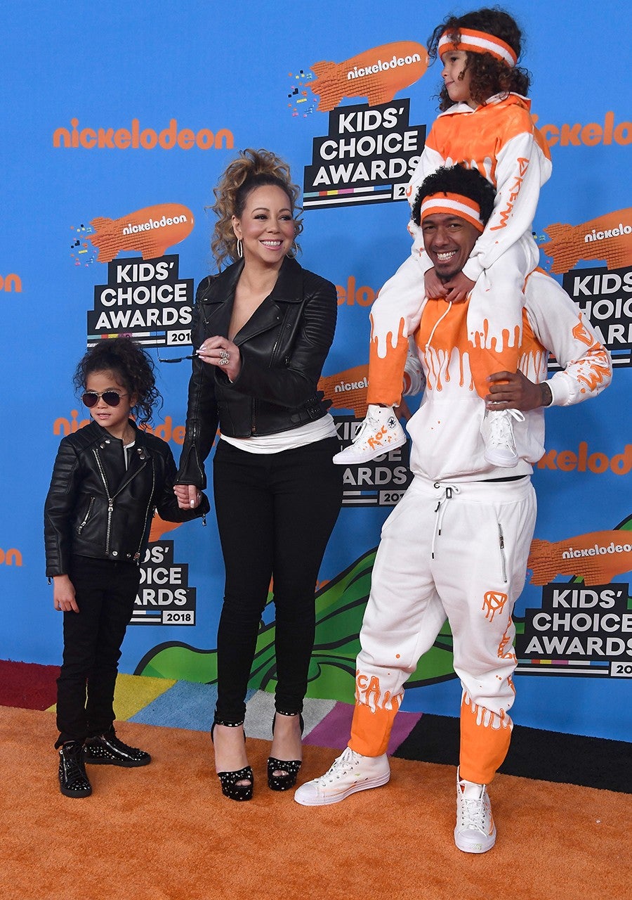 Mariah Carey and Nick Cannon at the 2018 Kids' Choice Awards