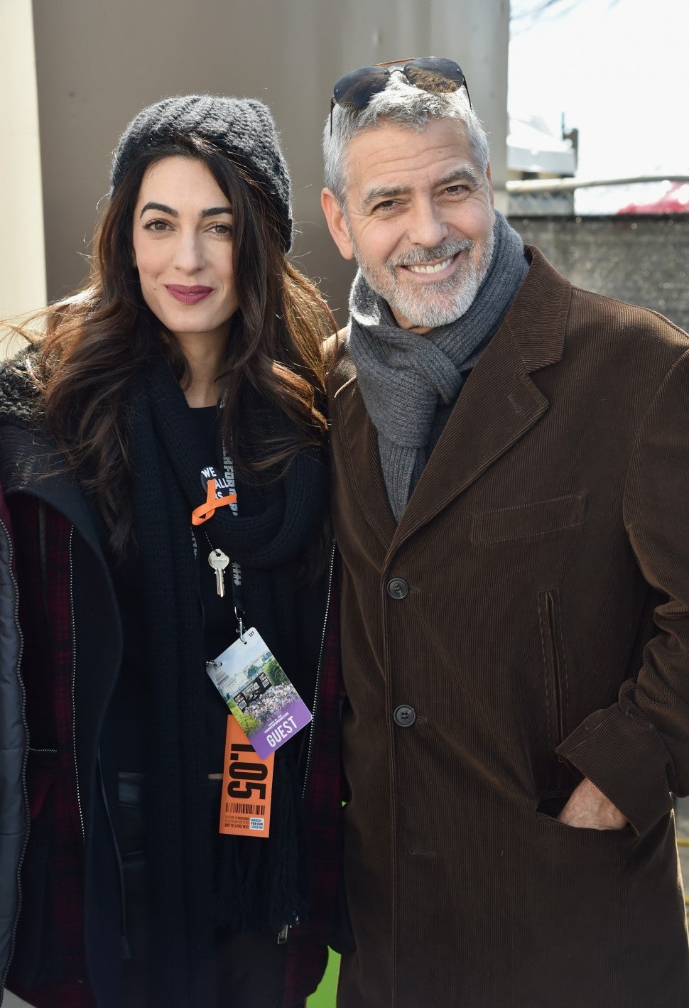 Amal and George Clooney at March For Our Lives