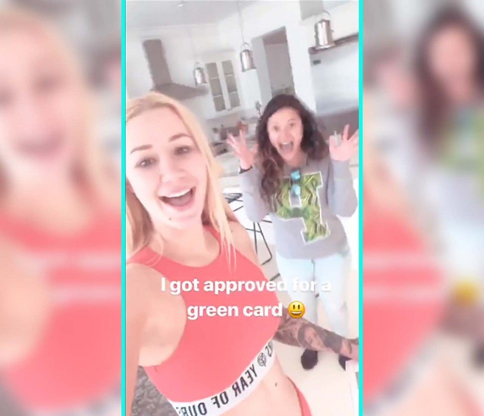 Iggy Azalea reveals her new Green Card status on her Instagram story