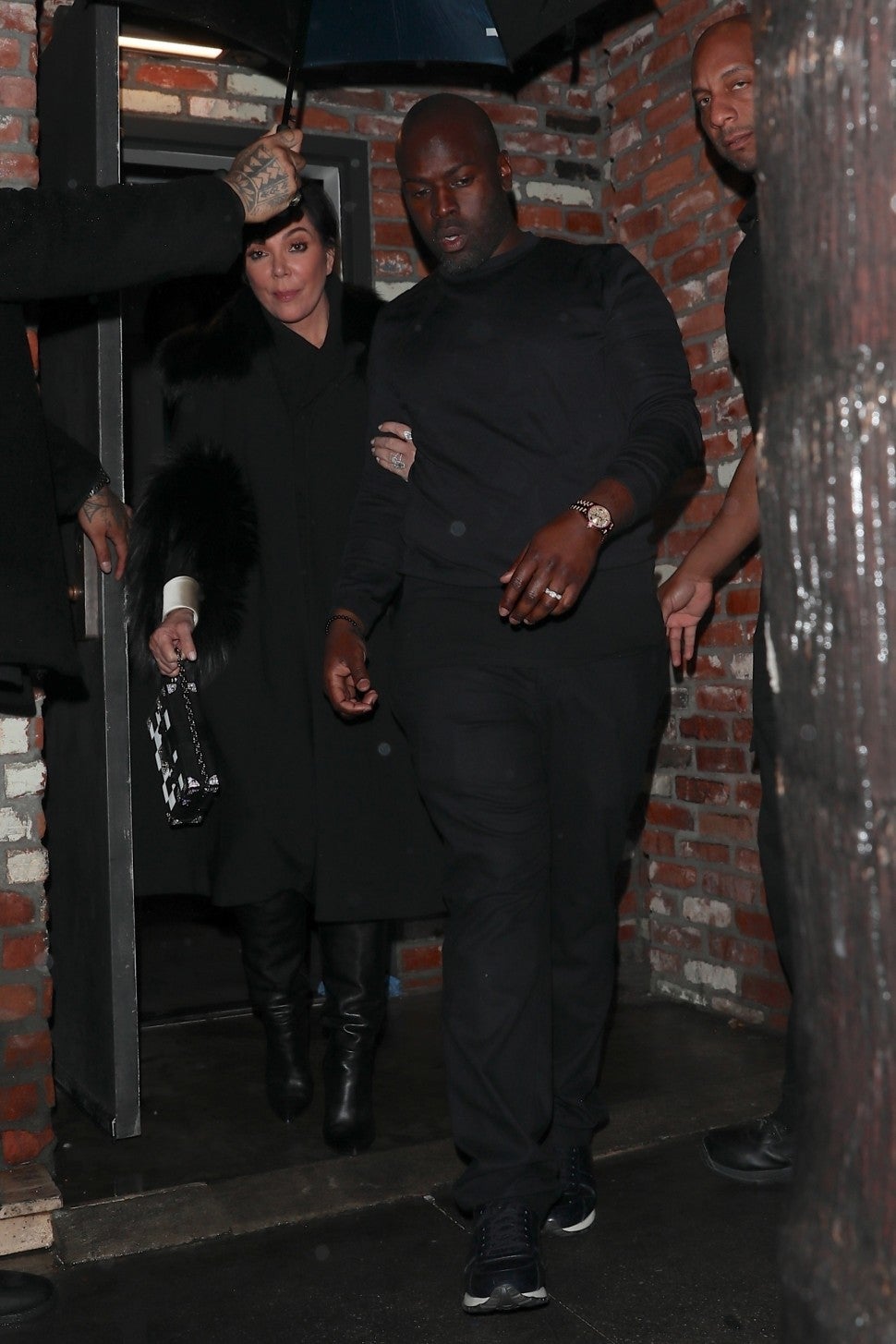 kris jenner and corey gamble attend tristan thompson's birthday party