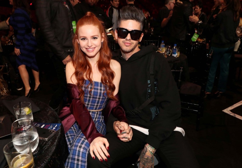 Riverdale star Madelaine Petsch and boyfriend Travis Mills at the 2018 iHeartRadio Music Awards