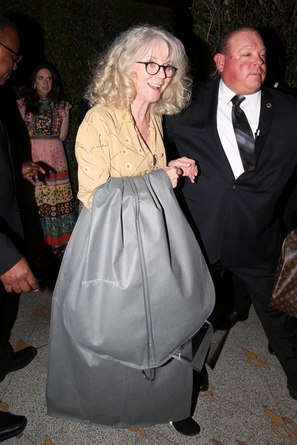 Blythe Danner at daughter Gwyneth Paltrow's engagement party.