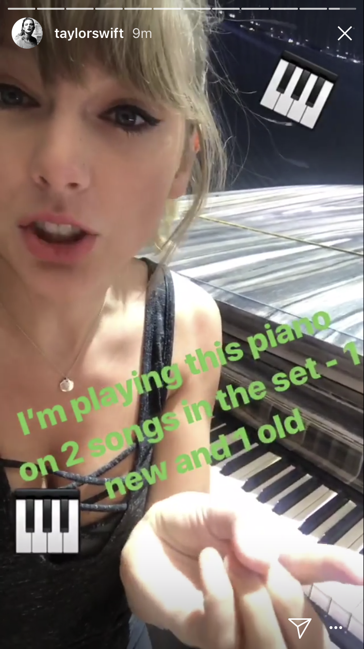 Taylor Swift and her piano
