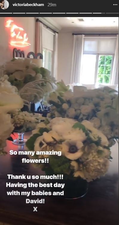 Victoria Beckham's Birthday Flowers