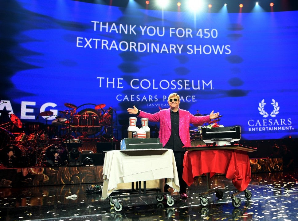 Elton John last residency performance