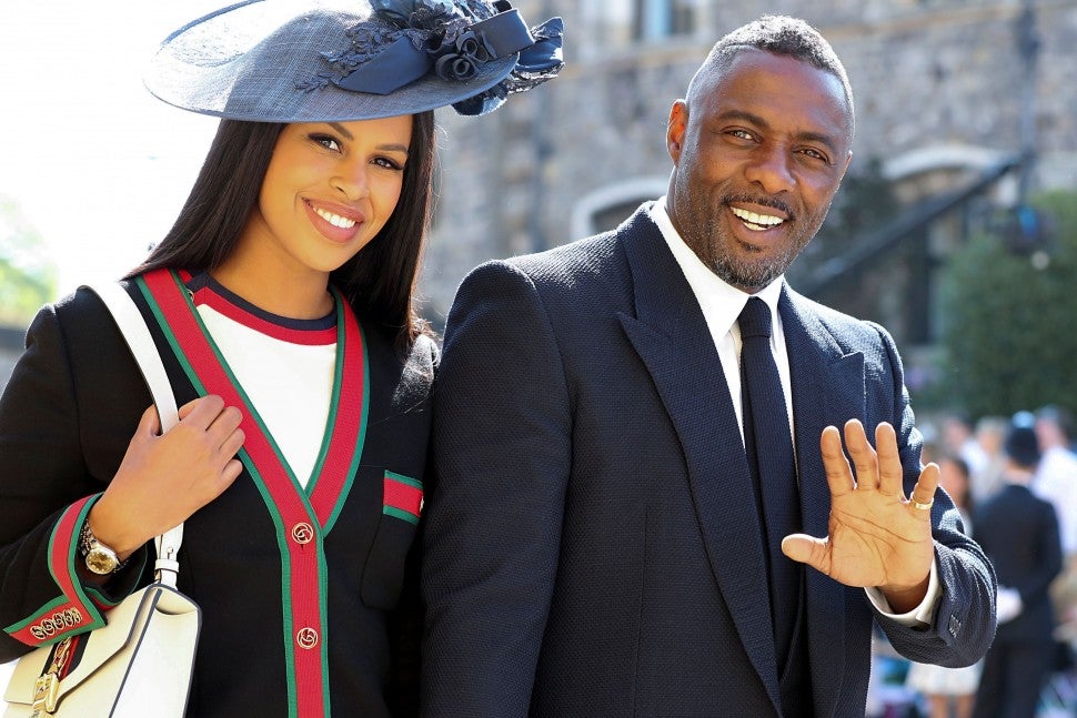 Idris Elba and fiance at royal wedding