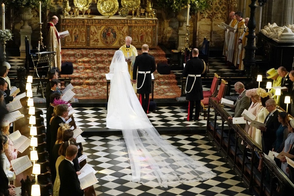 Meghan and Harry at the altar